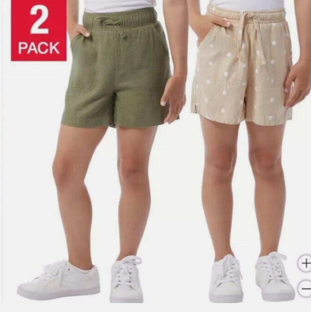 32 Degrees Youth Linen Shorts 2 pack